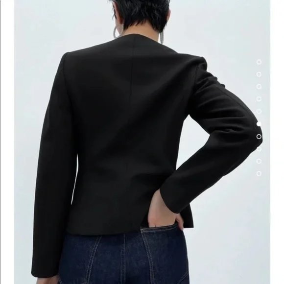 NWT Zara JEWEL BUTTON BLAZER size L - Picture 5 of 7